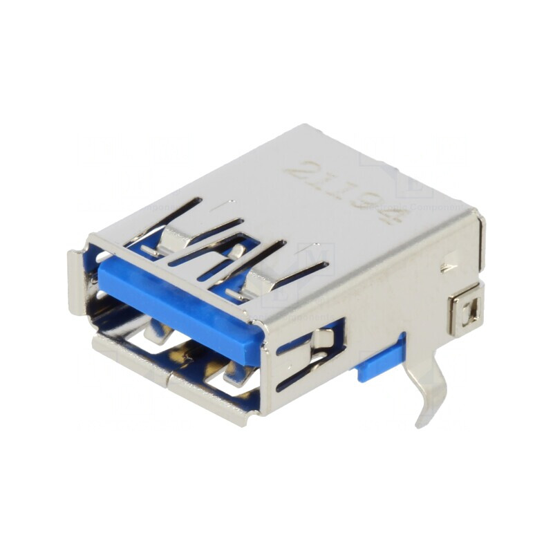 Soclu USB 3.0 Aurit PCB THT 90° | Electronic-mag.ro | Componente Electronice