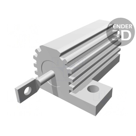 Rezistor Bobinat cu Radiator 680mΩ 25W ±5% | Electronic-mag.ro | Componente Electronice