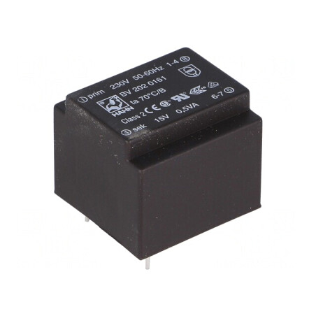 Transformator încapsulat 0,5VA 230V 15V PCB | Electronic-mag.ro | Componente Electronice