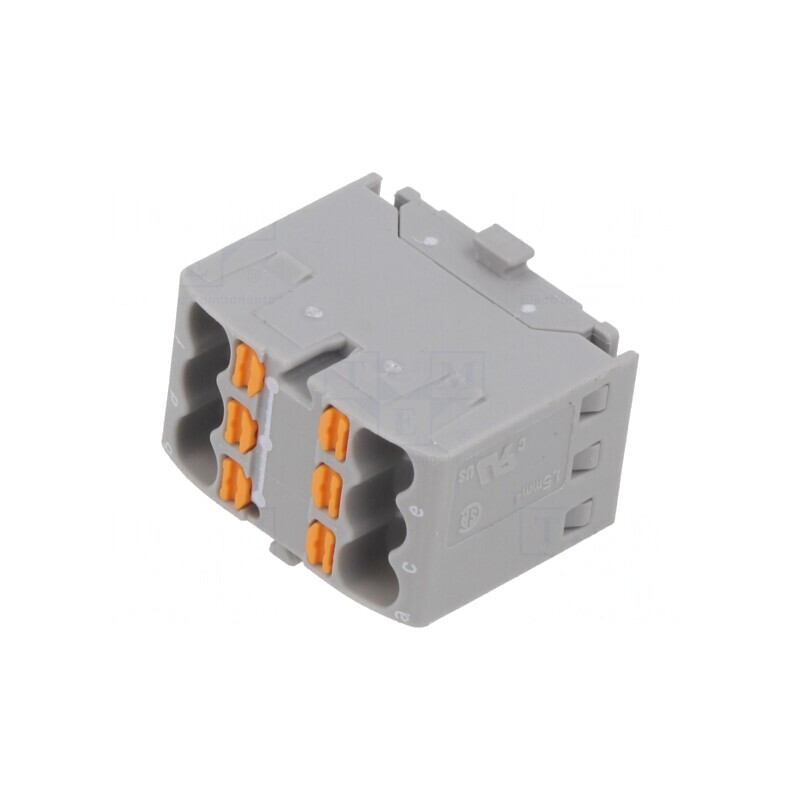 Bloc de distribuție 1,5mm2 cu 6 borne gri | Electronic-mag.ro | Componente Electronice Bloc de distribuție 1,5mm2 cu 6 borne gri | Electronic-mag.ro | Componente Electronice