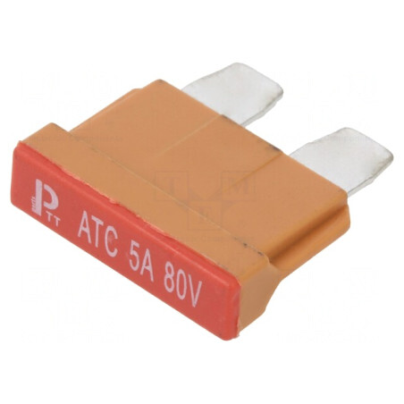 Siguranță Auto 5A 80VDC 19mm Cupru Cositorit | Electronic-mag.ro | Componente Electronice