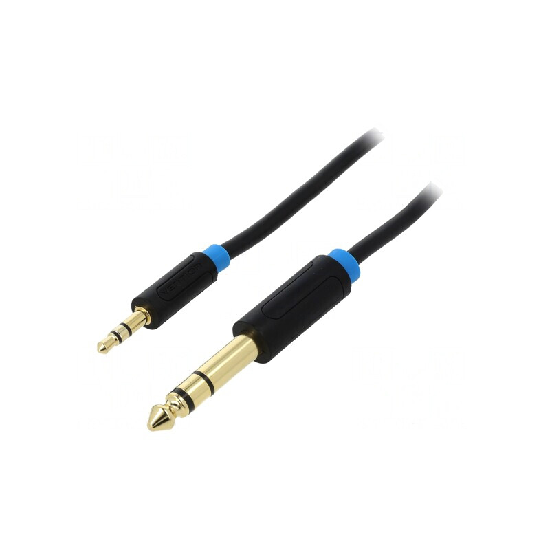Cablu Audio Jack 3,5mm la Jack 6,3mm 3m Aurit | Electronic-mag.ro | Componente Electronice