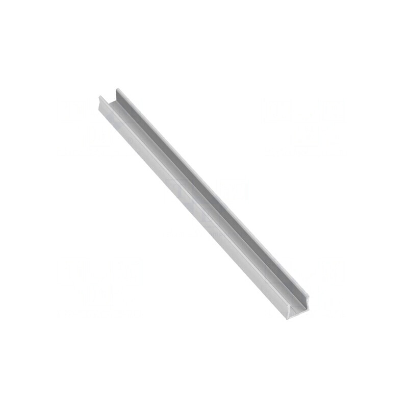 Profil aluminiu argintiu 1m pentru module LED | Electronic-mag.ro | Componente Electronice