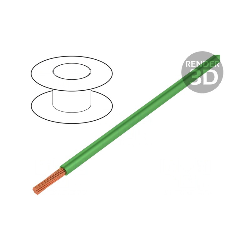 Cablu electric siliconat verde 1x1mm2 100m | Electronic-mag.ro | Componente Electronice