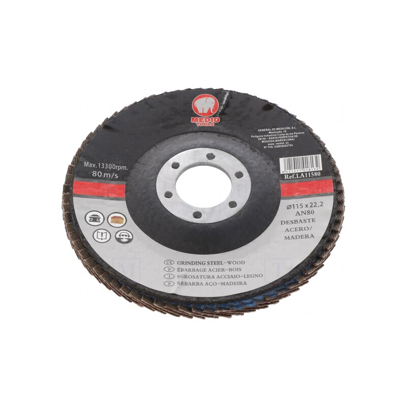 Disc de șlefuit cu lambouri 115mm pentru lemn și oțel | Electronic-mag.ro | Componente Electronice Disc de șlefuit cu lambouri 115mm pentru lemn și oțel | Electronic-mag.ro | Componente Electronice
