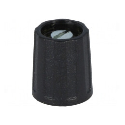 Buton rotativ negru ABS 6mm | Electronic-mag.ro | Componente Electronice