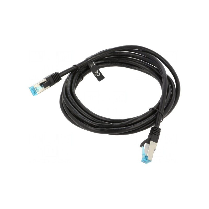 Patch Cord F/UTP 5e Negru 3m | Electronic-mag.ro | Componente Electronice