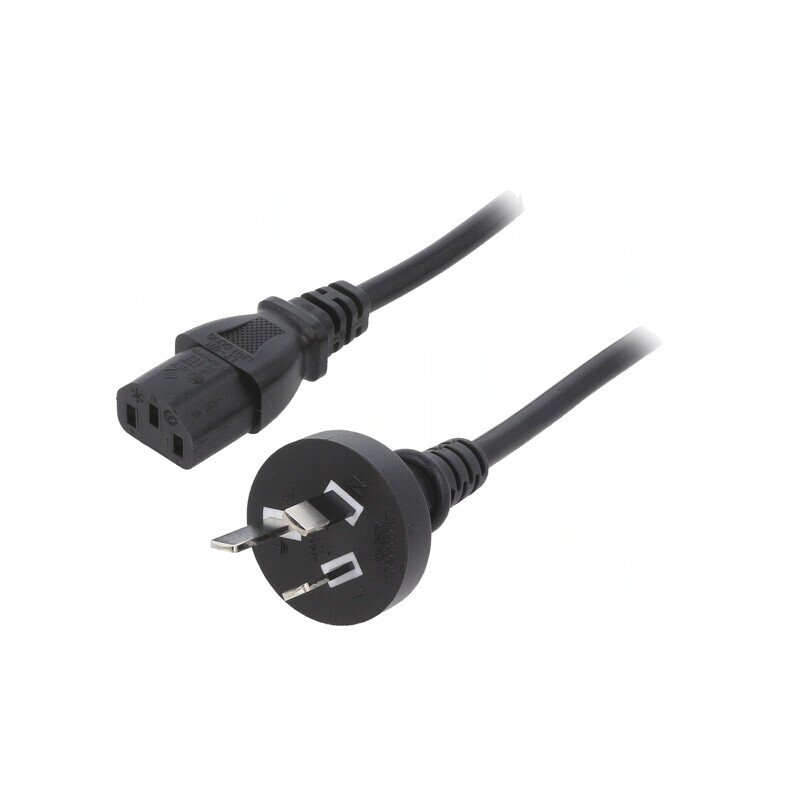 Cablu Alimentare 3x0.75mm2 1m IEC C13 PVC | Electronic-mag.ro | Componente Electronice