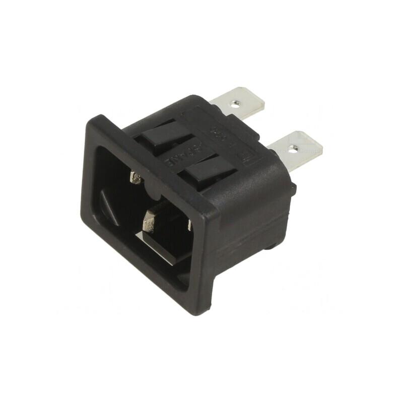 Conector Alimentare AC Soclu Tată 10A 250VAC | Electronic-mag.ro | Componente Electronice