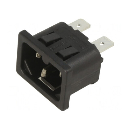 Conector Alimentare AC Soclu Tată 10A 250VAC | Electronic-mag.ro | Componente Electronice