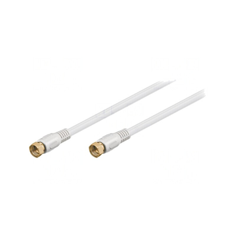 Cablu Coaxial 75Ω 1.5m Alb cu Mufe F | Electronic-mag.ro | Componente Electronice