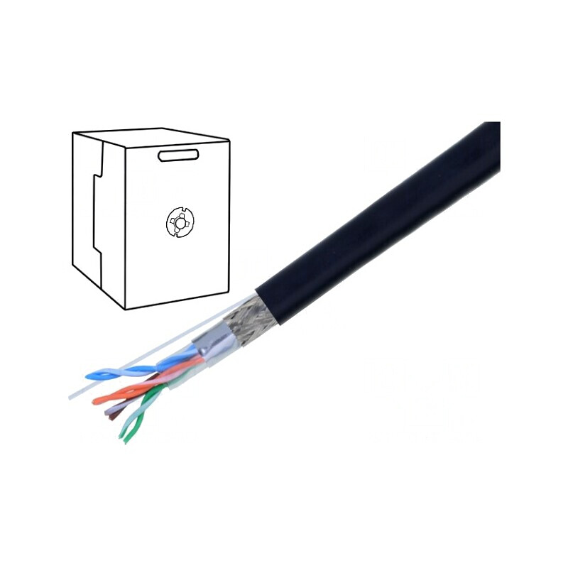 Cablu Ethernet Industrial SF/UTP 5e 26AWG PVC | Electronic-mag.ro | Componente Electronice
