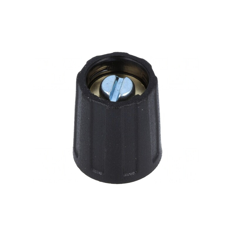 Buton rotativ negru ABS 4mm Ø13,5x15,5mm | Electronic-mag.ro | Componente Electronice