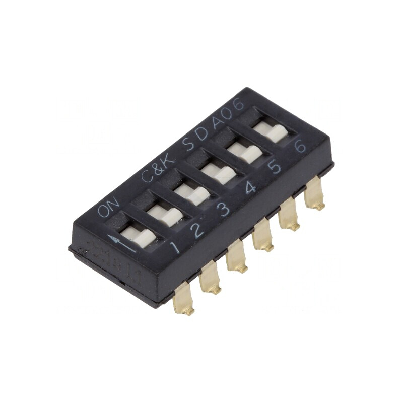 Comutator DIP-SWITCH 6 Secțiuni ON-OFF 24VDC | Electronic-mag.ro | Componente Electronice