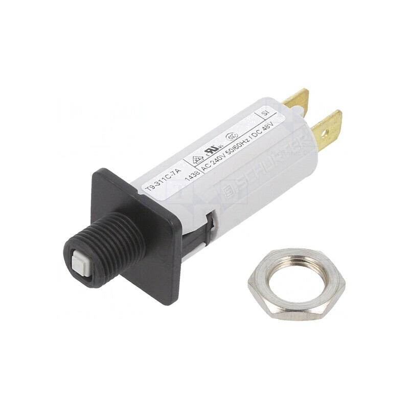 Întrerupător de Supracurent 7A 240VAC 48VDC SPST | Electronic-mag.ro | Componente Electronice