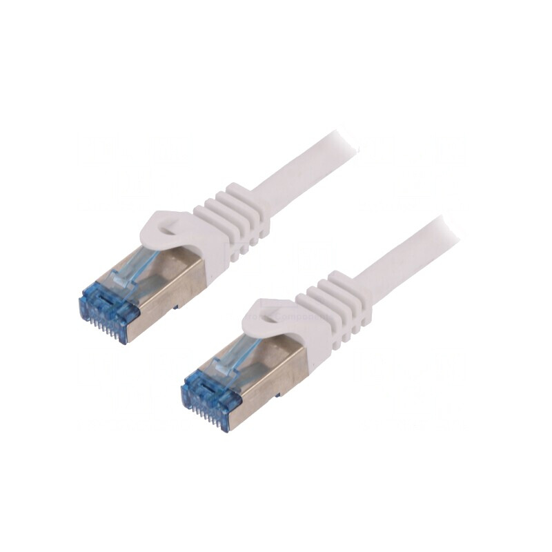 Cablu Patch S/FTP Cat6a Alb 1.5m LSZH | Electronic-mag.ro | Componente Electronice