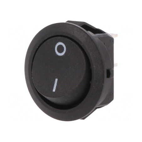 Comutator Basculant ON-OFF 12A 250V Negru IP40 | Electronic-mag.ro | Componente Electronice