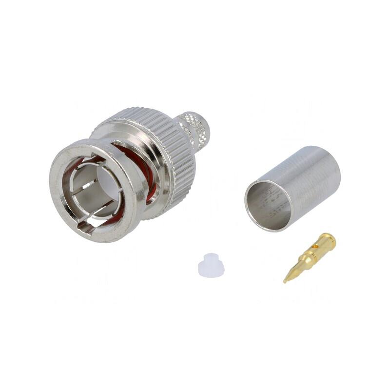 Mufă BNC Tată 75Ω Crimpată Aurită | Electronic-mag.ro | Componente Electronice