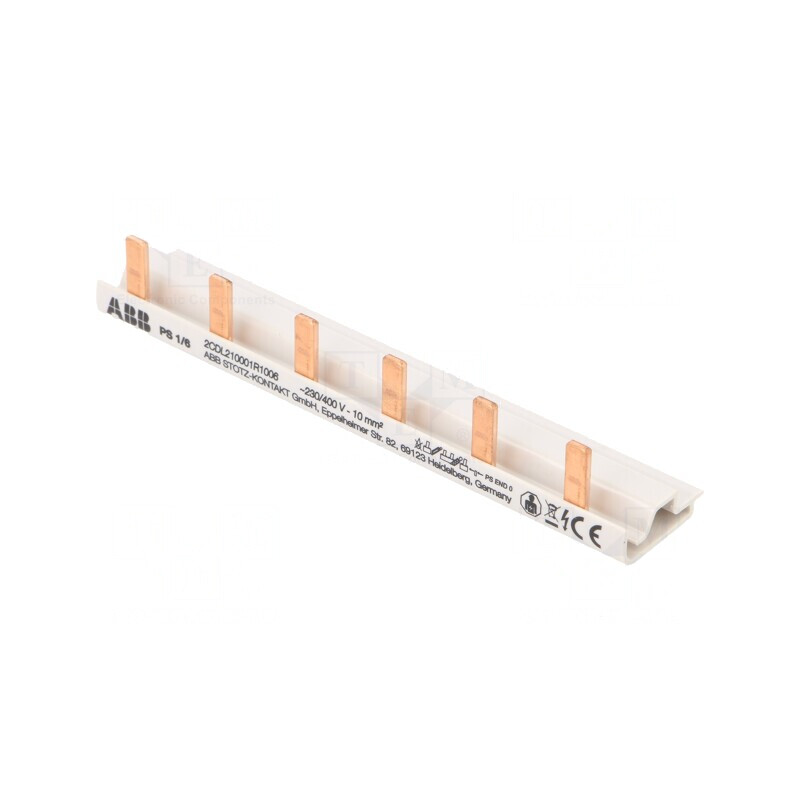 Bară Colectoare 6mm2 1P 690V 40A 6 Moduli | Electronic-mag.ro | Componente Electronice