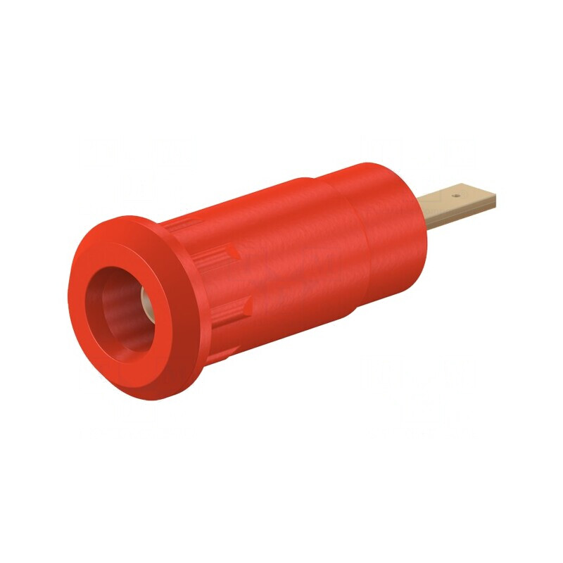 Soclu Banană 2mm 10A 28mm Roșie Panou Izolat | Electronic-mag.ro | Componente Electronice