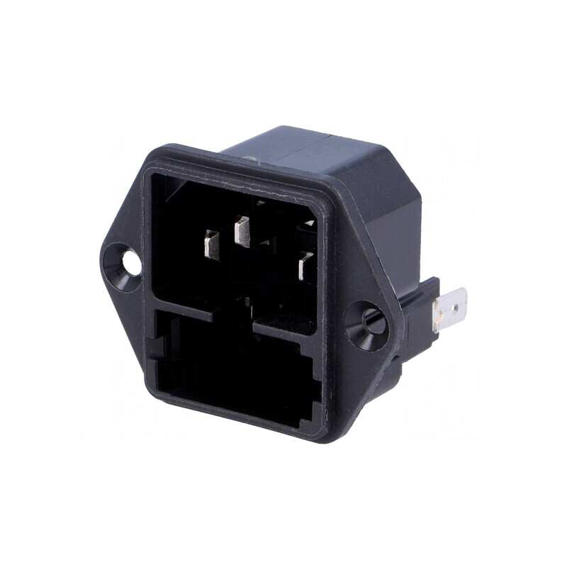 Conector AC Tată 10A 250V | Electronic-mag.ro | Componente Electronice