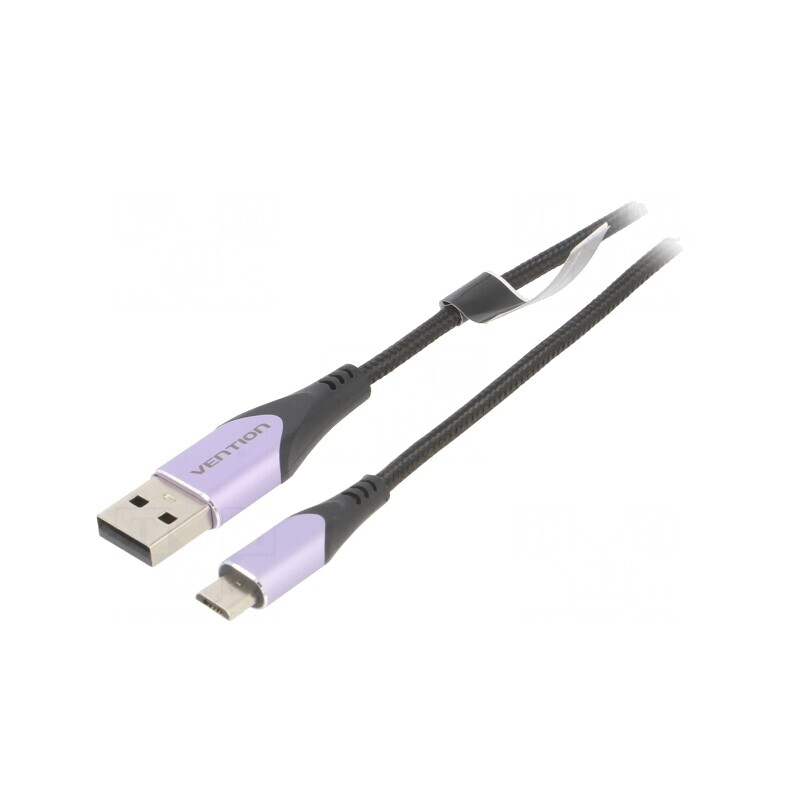 Cablu USB 2.0 A la Micro B 1m Negru | Electronic-mag.ro | Componente Electronice