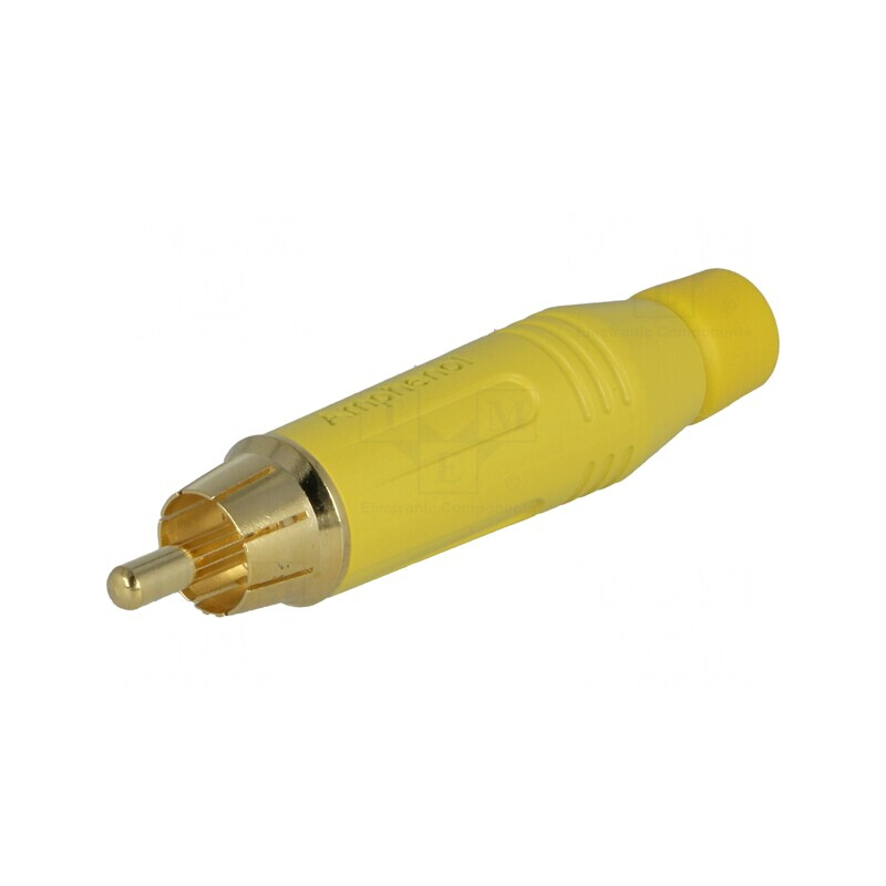 Mufă RCA Tată Aurie pentru Cablu 3-7mm | Electronic-mag.ro | Componente Electronice