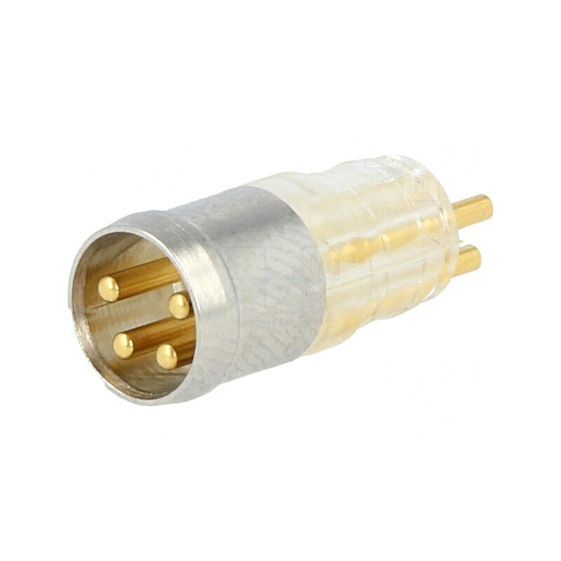 Conector Circular Tată 4 PIN pentru Cablu 3A | Electronic-mag.ro | Componente Electronice