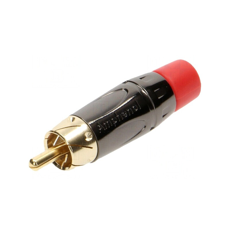 Mufă RCA Tată Scurtă Neagră Aurită pentru Lipire | Electronic-mag.ro | Componente Electronice