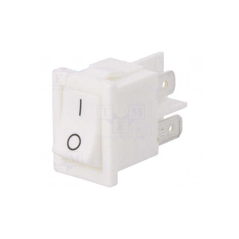 Comutator Basculant DPST ON-OFF 10A/250VAC Alb | Electronic-mag.ro | Componente Electronice