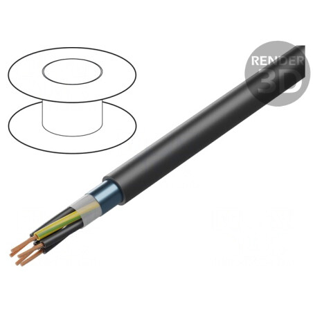 Cablu ecranat negru 5G1,5mm2 FR | Electronic-mag.ro | Componente Electronice
