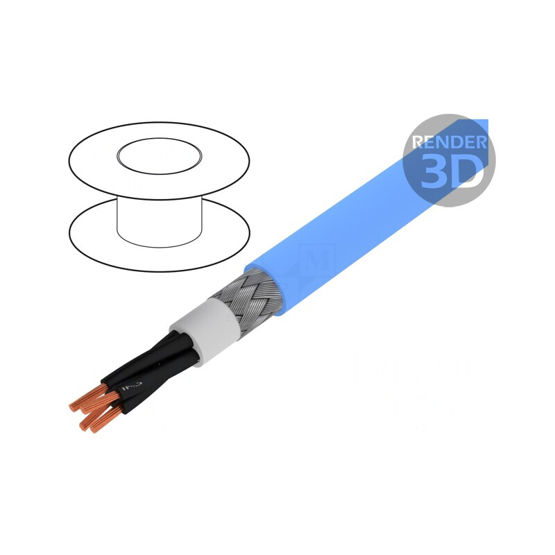Cablu ecranat IB-BIT 500 CY 4x1mm2 cu tresă de cupru cositorit | Electronic-mag.ro | Componente Electronice