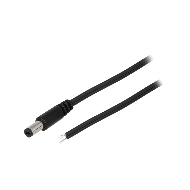 Cablu Alimentare DC 5,5/1,7 Negru 1,5m | Electronic-mag.ro | Componente Electronice