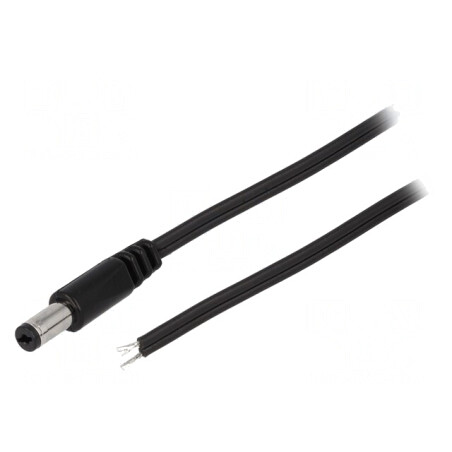 Cablu Alimentare DC 5,5/1,7 Negru 1,5m | Electronic-mag.ro | Componente Electronice