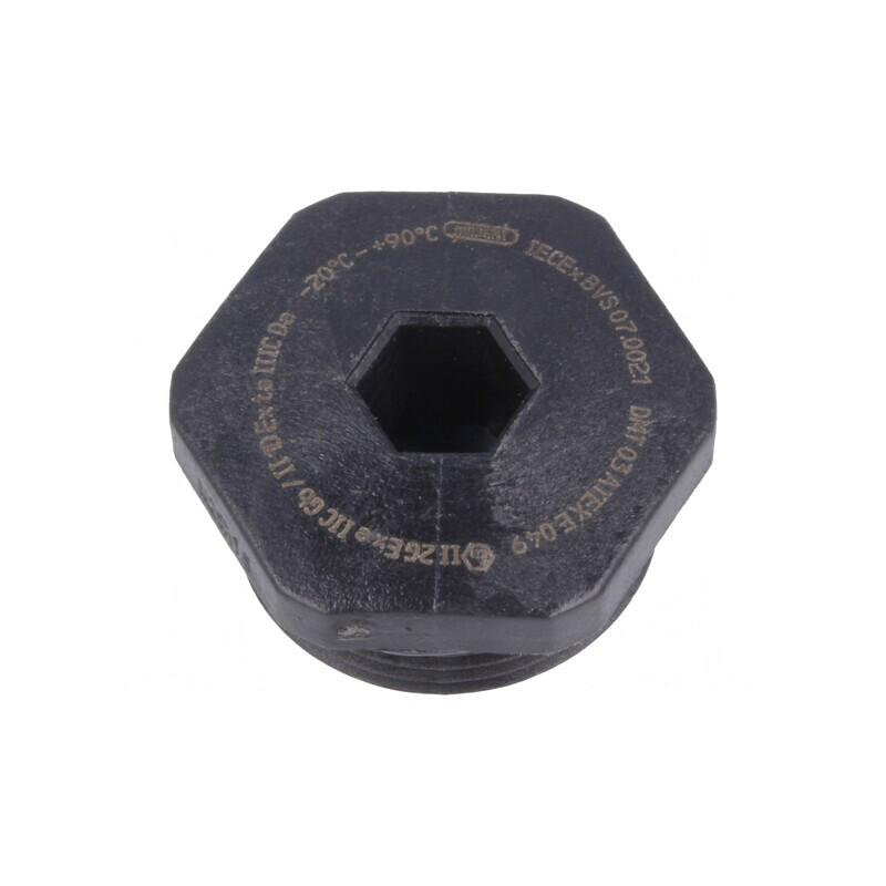 Capac protecție IP68 poliamidă neagră | Electronic-mag.ro | Componente Electronice