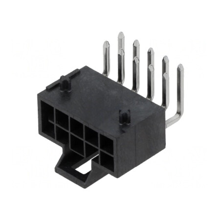 NANO-FIT Conector HDR RA Negru 10 Circuite 15A | Electronic-mag.ro | Componente Electronice