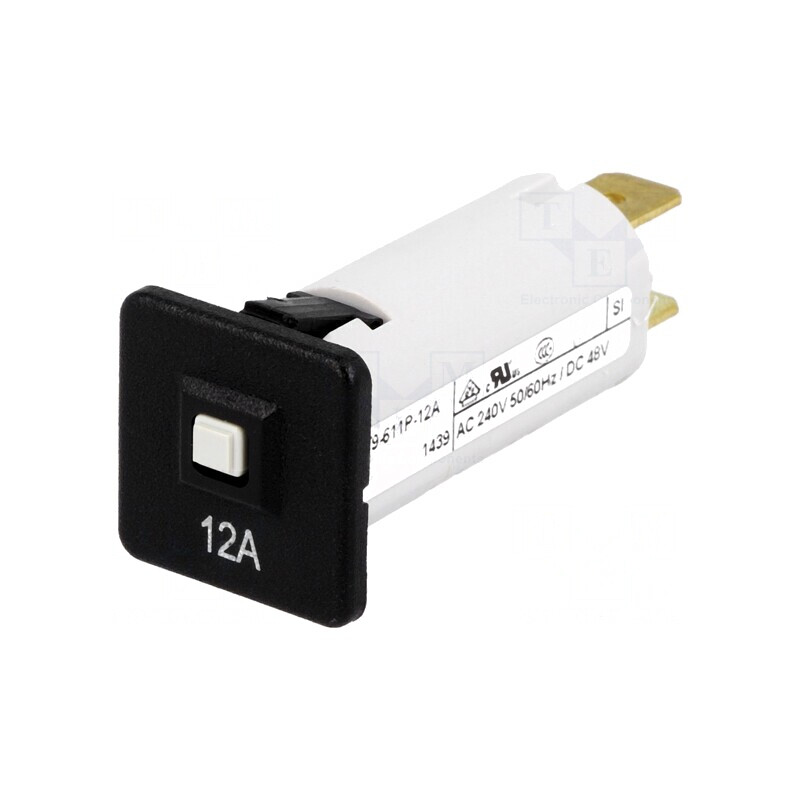 Întrerupător Supracurent 12A 240VAC 48VDC SPST Poli: 1 | Electronic-mag.ro | Componente Electronice