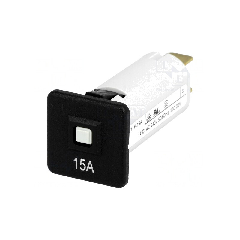 Întrerupător de Supracurent 15A 240VAC 32VDC SPST | Electronic-mag.ro | Componente Electronice