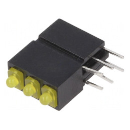 LED Galben 1.8mm 3 Diode 20mA 70° 5-17mcd | Electronic-mag.ro | Componente Electronice