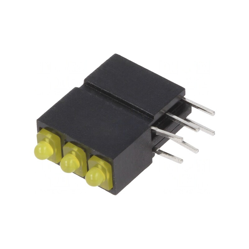 LED Galben 1.8mm 3 Diode 20mA 70° 5-17mcd | Electronic-mag.ro | Componente Electronice