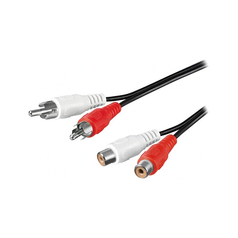 Cablu RCA 2x Soclu 2x Mufă 10m Nichelat | Electronic-mag.ro | Componente Electronice