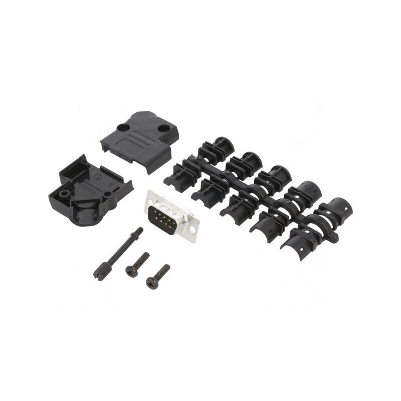 Conector D-Sub 9 PIN Tată Unghi 45° pentru Cablu | Electronic-mag.ro | Componente Electronice
