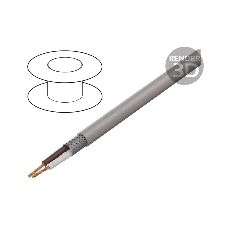 Cablu fără halogen UNITRONIC® LiHCH 2x1mm2 gri-bej 60V | Electronic-mag.ro | Componente Electronice
