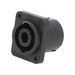 Speakon Panou 4 Pol Negru | Electronic-mag.ro | Componente Electronice
