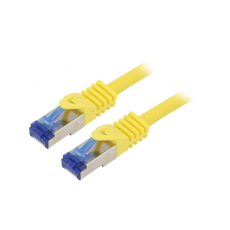 Patch cord galben S/FTP Cat6a 1m LSZH | Electronic-mag.ro | Componente Electronice