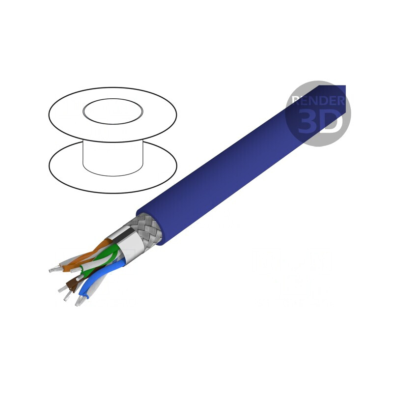 Cablu de rețea ETHERLINE Cat.5e SF/UTP 4x2x26AWG LSZH | Electronic-mag.ro | Componente Electronice