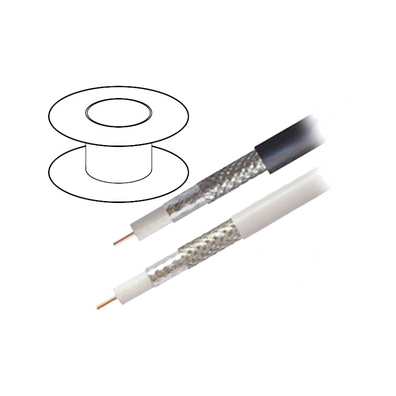 Cablu Coaxial H126 RG6 Cu Alb 500m | Electronic-mag.ro | Componente Electronice