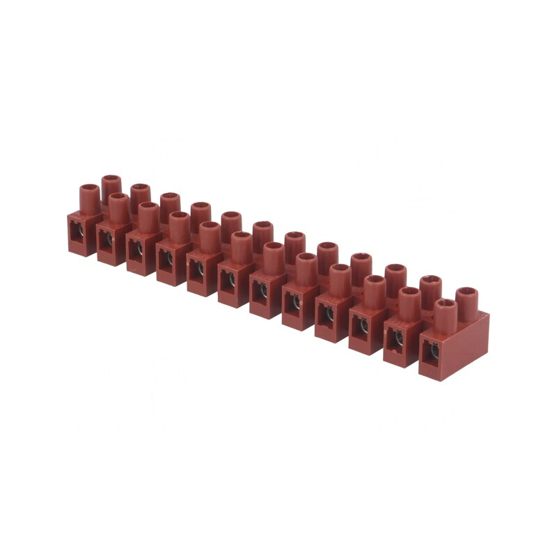 Regletă conexiuni terminal şurub 6mm2 400V 12 piste | Electronic-mag.ro | Componente Electronice