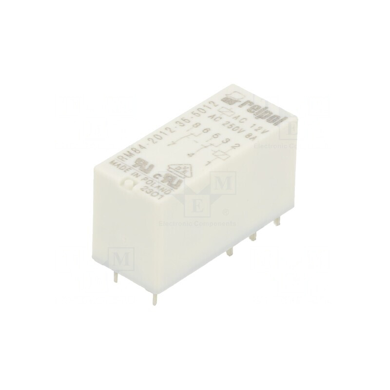 Releu Electromagnetic DPDT 12VAC 8A PCB | Electronic-mag.ro | Componente Electronice