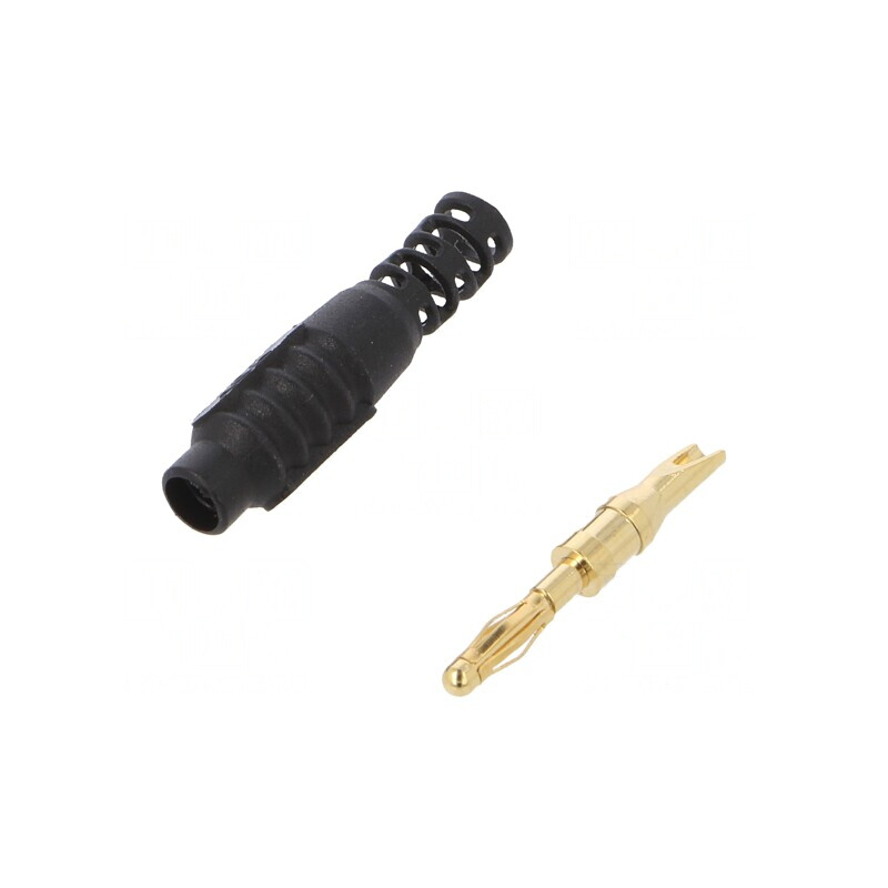 Mufă Banană 2mm 10A Neagră Lipită | Electronic-mag.ro | Componente Electronice